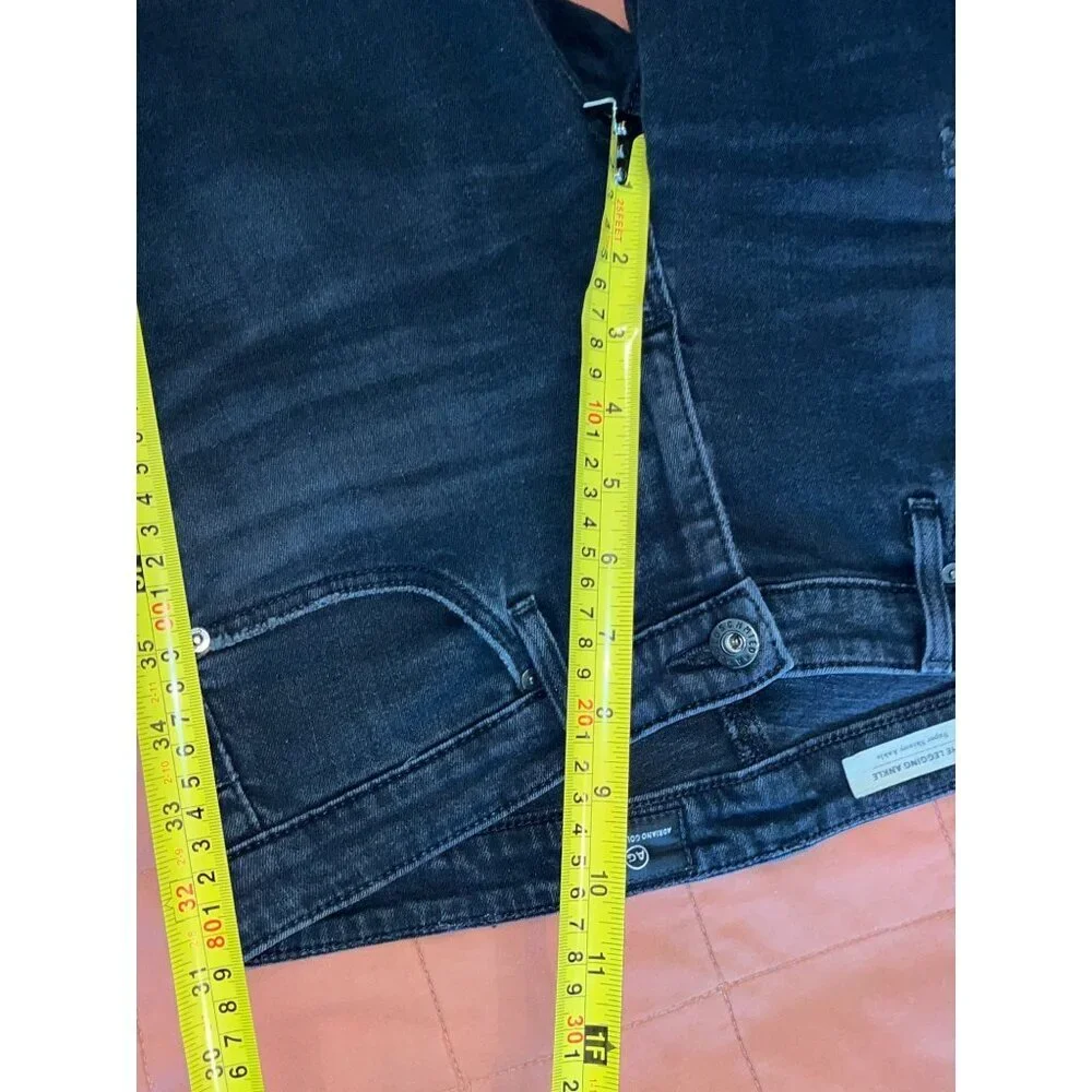 Adriano Goldschmied The Legging Ankle Super Skinny Jeans Black Distressed 27